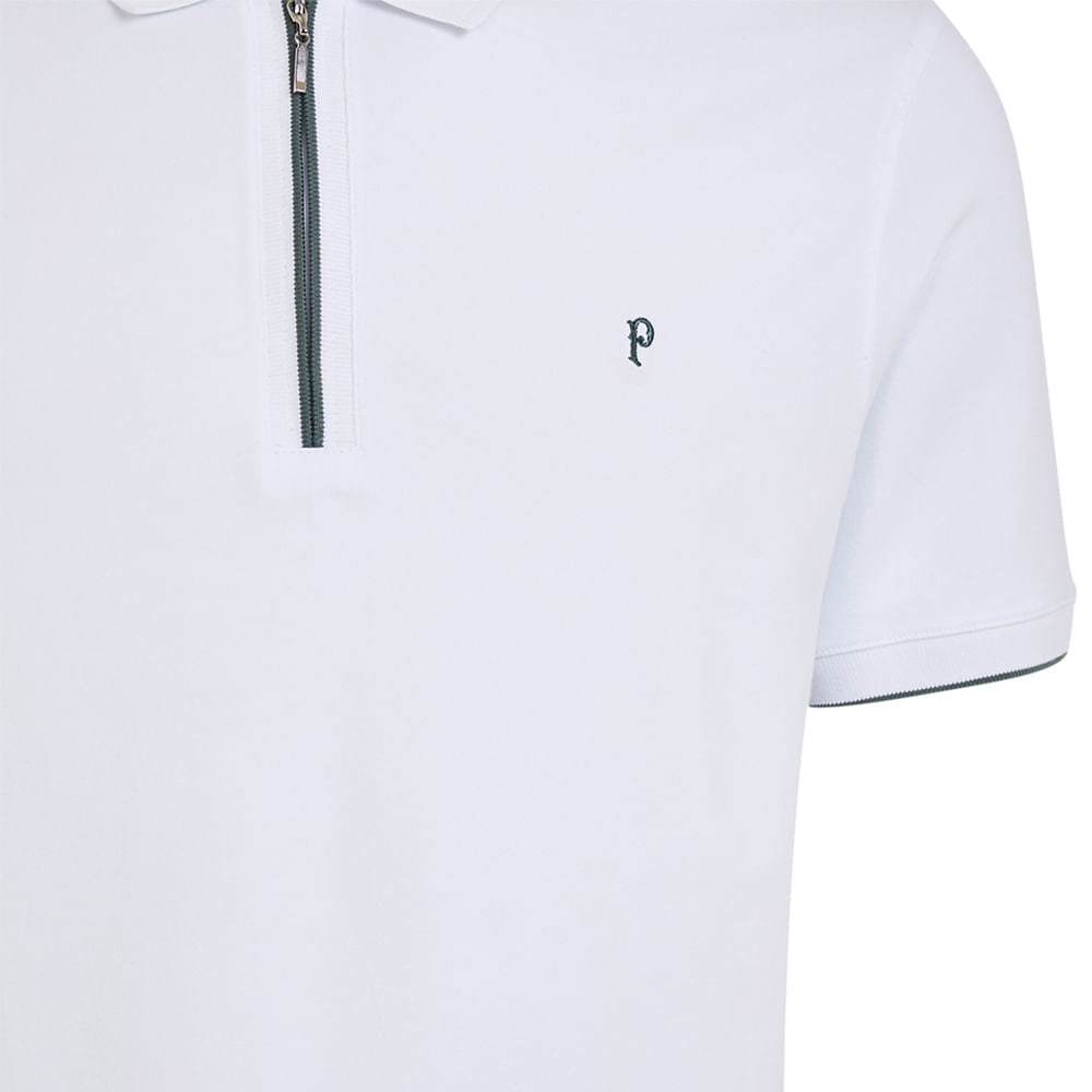 Polo Palestra 1914 - Masculina - Polo Mc Ziper - Branca