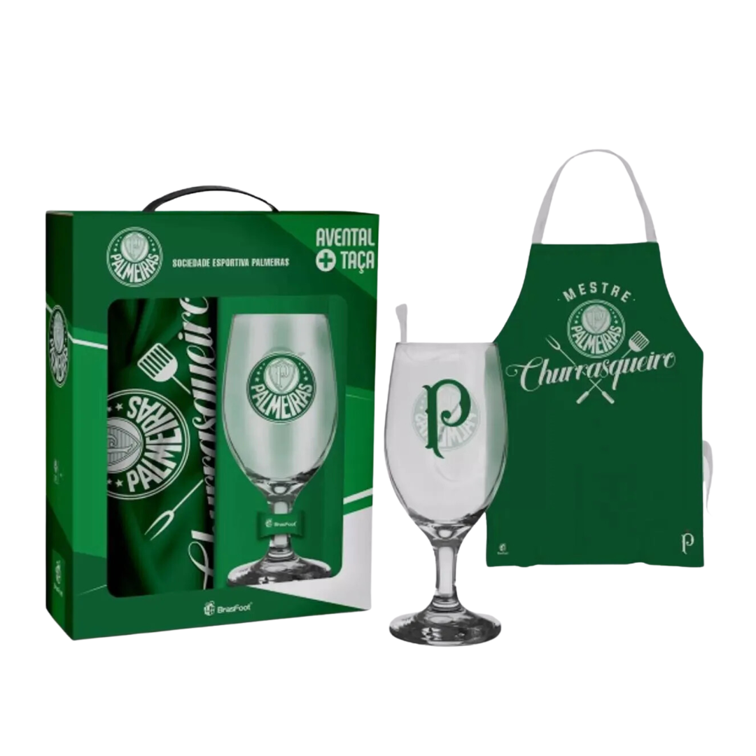 Kit Taça e Avental Palmeiras