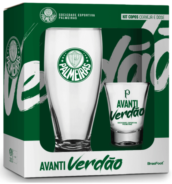 Kit Copos Cerveja e Dose Palmeiras