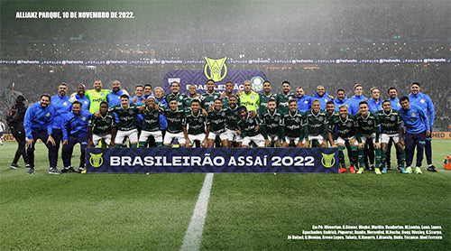 Placa Palmeiras Hendecacampeão Brasileiro 2022