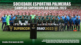 Placa Pôster Palmeiras Campeão Supercopa do Brasil 2023