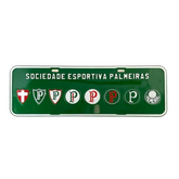 Placa Palmeiras simbolos Verde