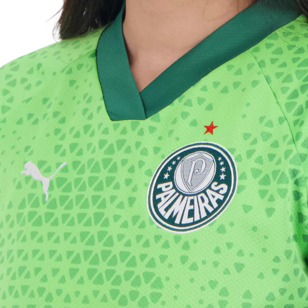 Camisa Puma Palmeiras Treino 2024 Feminina Verde
