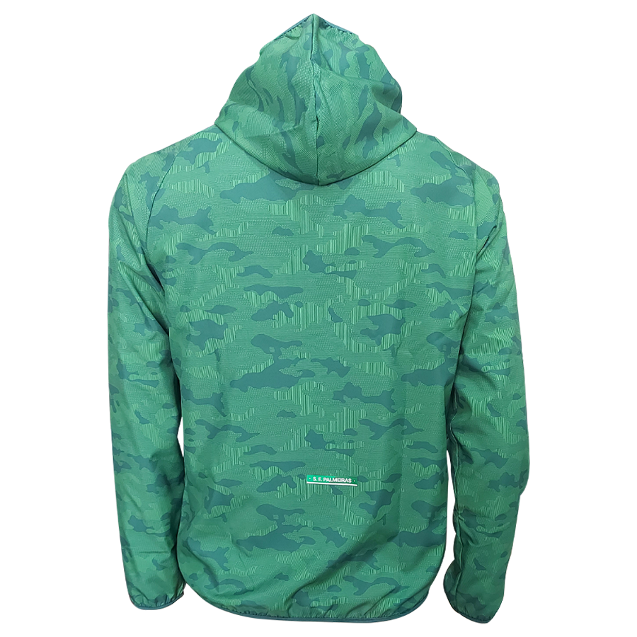 Jaqueta Corta Vento Palmeiras Camouflage Verde