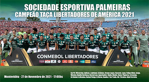 Placa Pôster Palmeiras Campeão Libertadores 2021